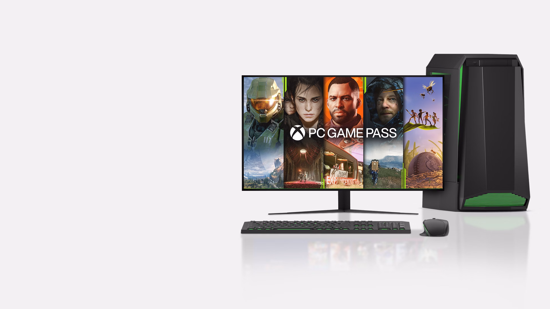 Various video game characters on a desktop PC