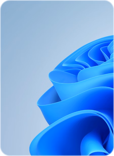 Partial view of the Windows 11 blue bloom