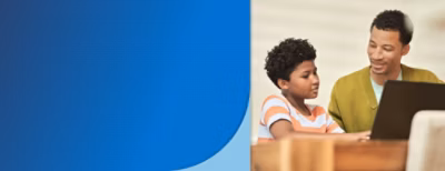 A child talking with another person