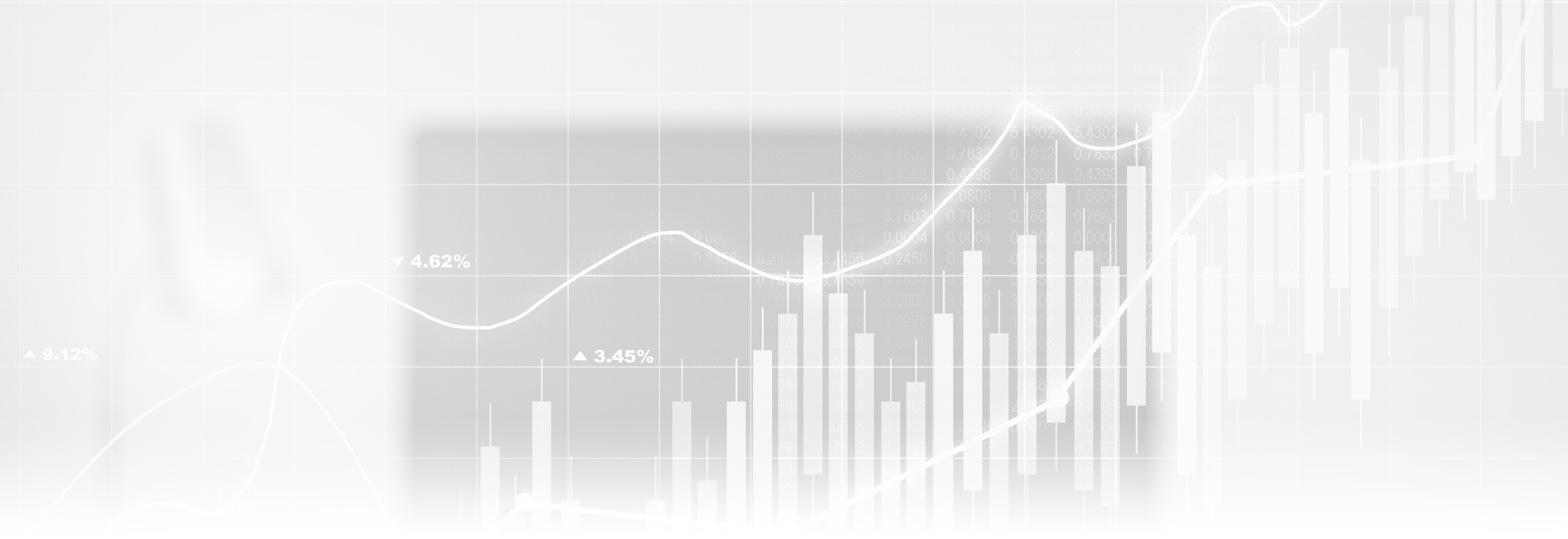 Graph with rising and falling percentages