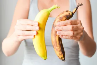 brown and yellow banana comparison