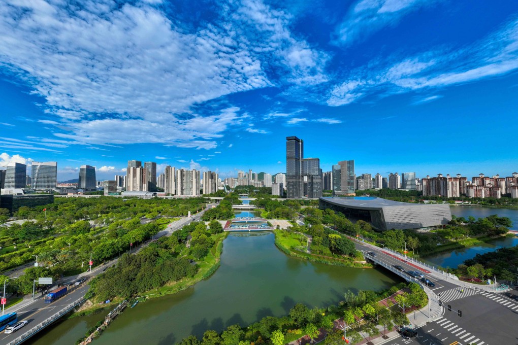 Guangzhou’s leafy, prosperous Nansha district. Photo: Liang Wenxiang