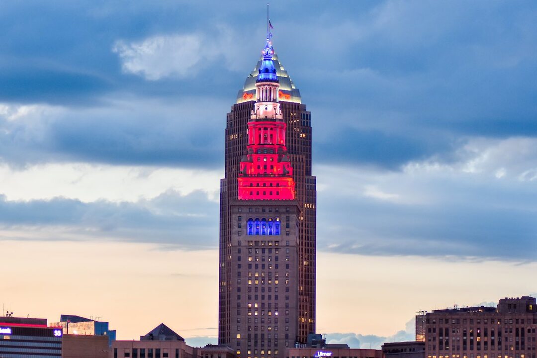 Terminal Tower Framed by Key Tower