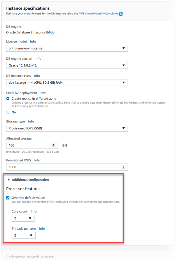 Configure processor options.