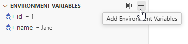 Add environment variables in the Lambda console code editor.