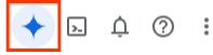 Bouton Gemini Cloud&nbsp;Assist dans la barre d'outils BigQuery