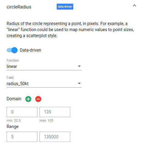 Ajouter un rayon de cercle dans BigQuery Geo&nbsp;Viz