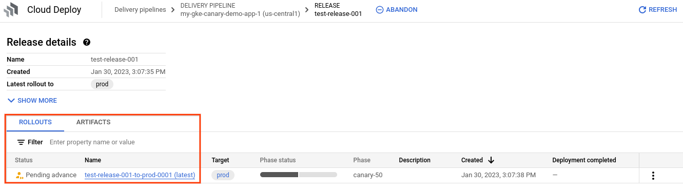 השקות במסוף Google Cloud