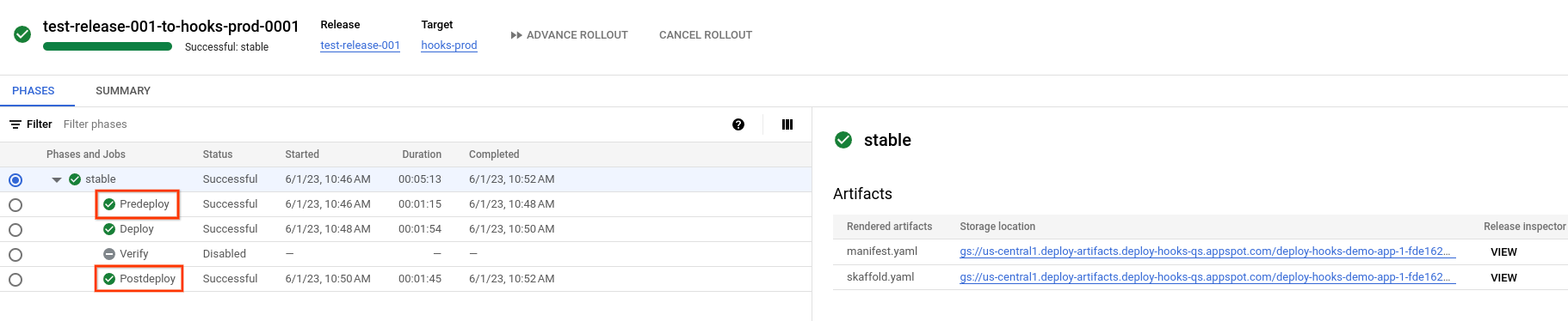 Implementações na consola Google Cloud