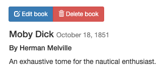 Entrada de Moby&nbsp;Dick en la app Bookshelf