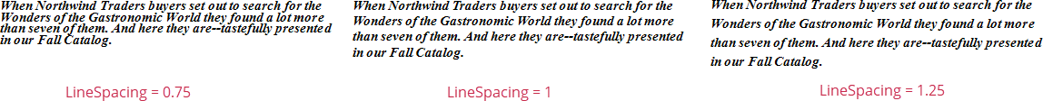 report - line spacing in a label