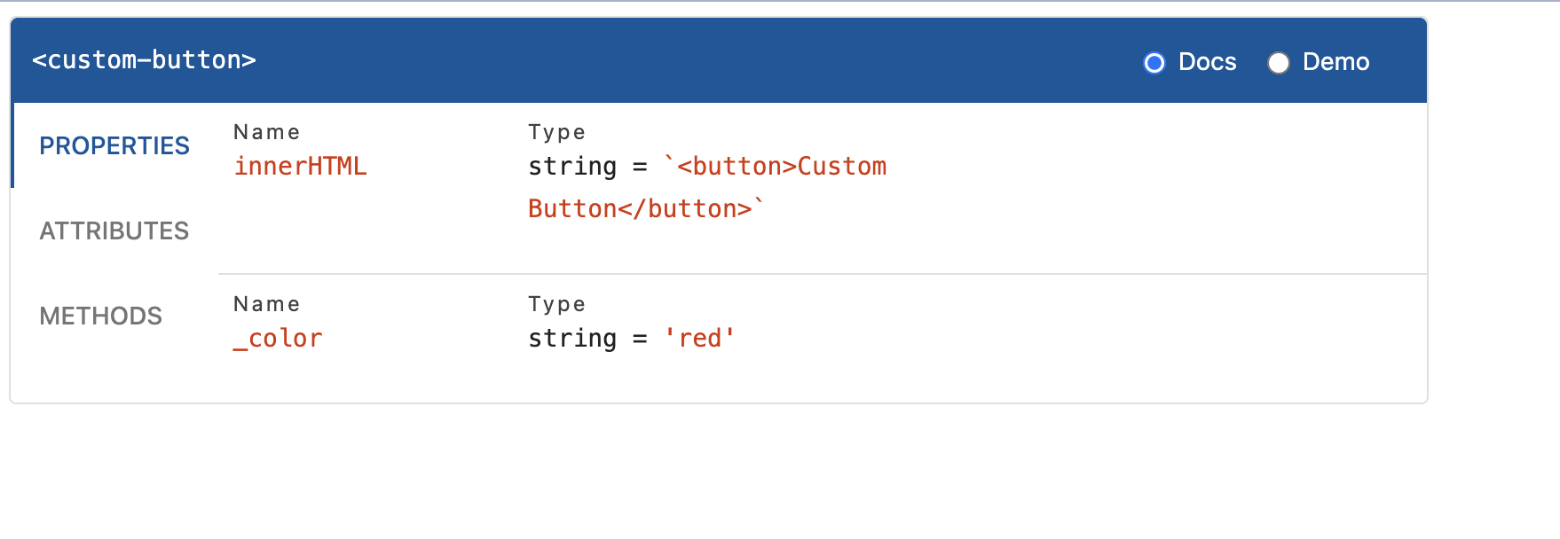 Custom button