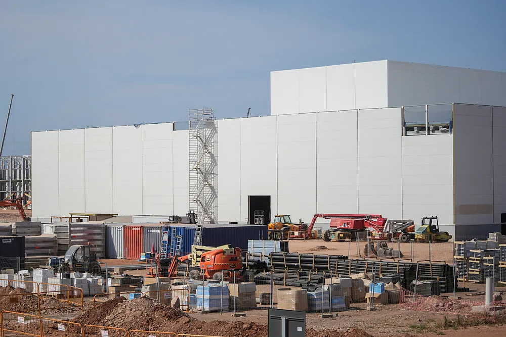 Obras de la gigafactoría en Sagunto (Valencia).