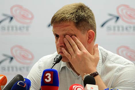 El primer ministro saliente de Eslovaquia, Robert Fico, en Bratislava. | Afp El primer ministro saliente de Eslovaquia, Robert Fico, en Bratislava. | Afp