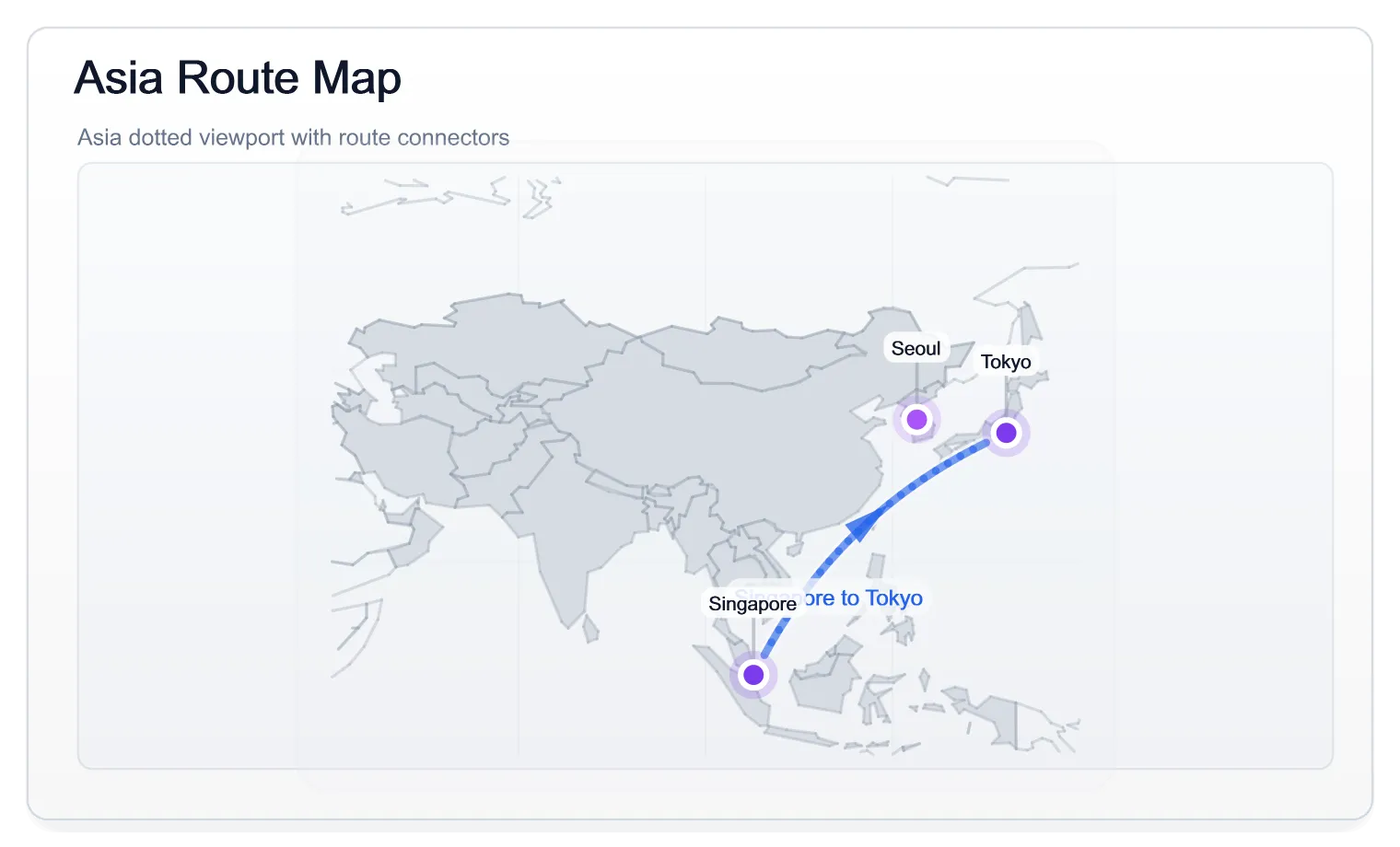 Map Asia Route Light, generated by ChartForgeX