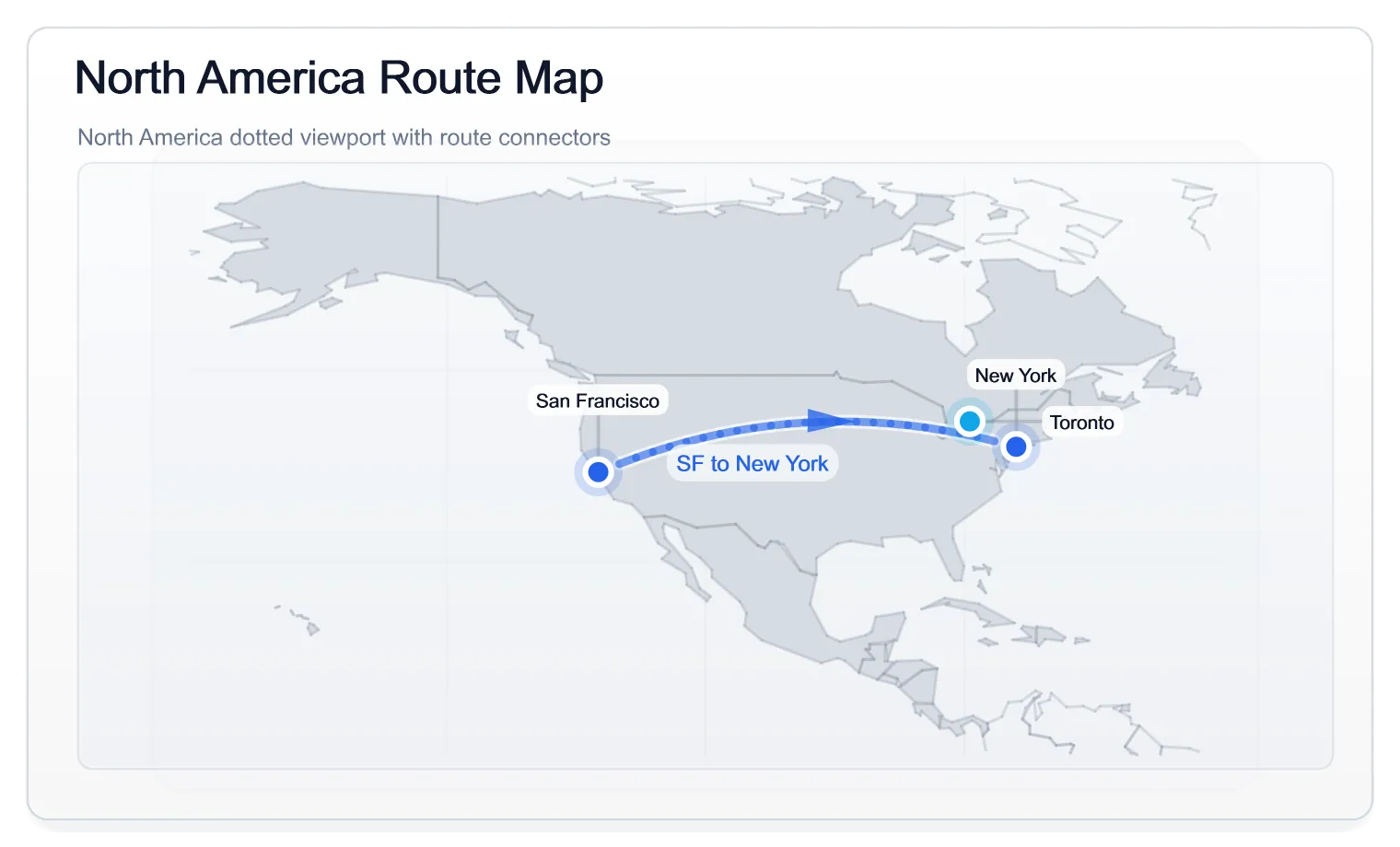 Map North America Route Light, generated by ChartForgeX