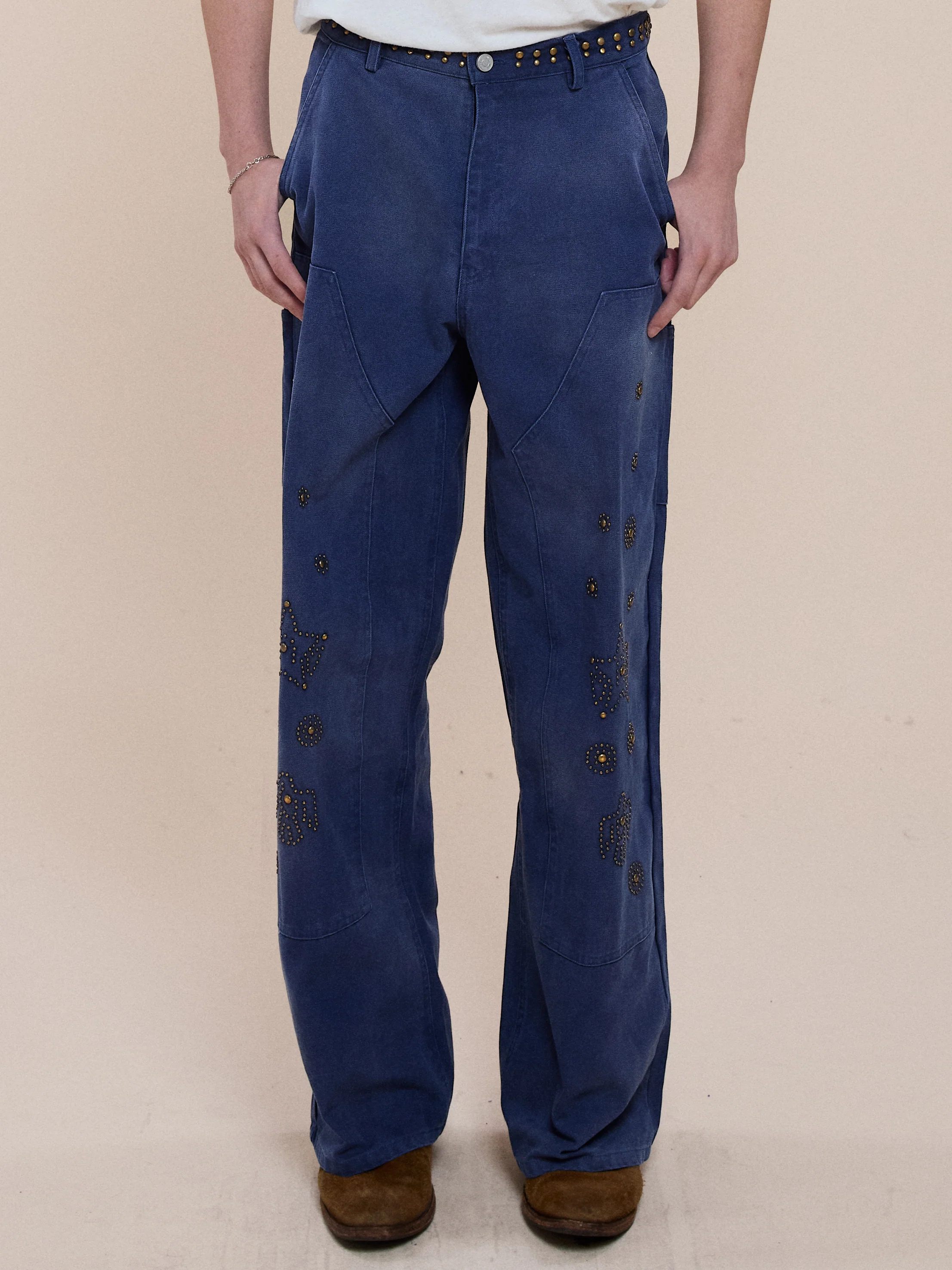 Canvas Studded Work Pants