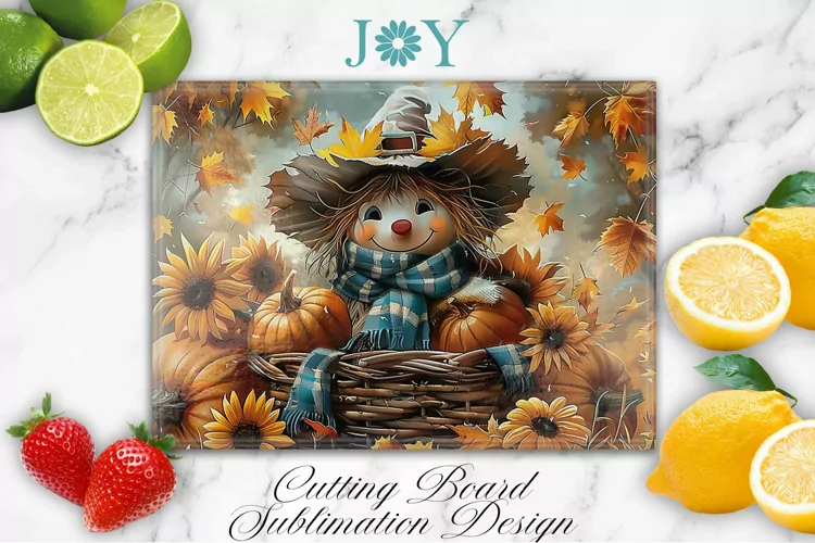 FALL KITCHEN CUTTING BOARD SUBLIMATION DESIGN PNG