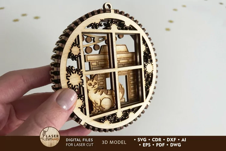 CHRISTMAS TREE TOY, Wood Cut Template, Multilayer Home Decor