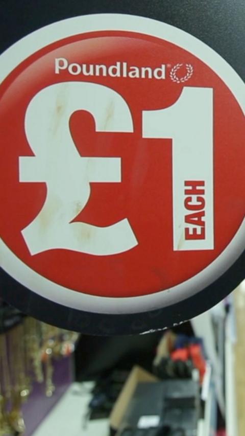 A red poundland sign
