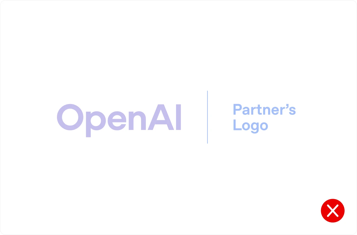 DON'T add any colors to the partnership lockup