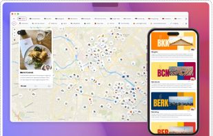 Tipsiti map view on web with cities on mobile