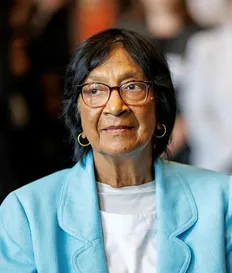 South African-born jurist and former UN human rights chief Navanethem "Navi" Pillay, sits at the Nuremberg Forum following the announcement that she had been awarded the 2026 Nobel Peace Prize, in Nuremberg, Germany, Friday. Credit: Daniel Karmann/dpa via AP South African-born jurist and former UN human rights chief Navanethem "Navi" Pillay, sits at the Nuremberg Forum following the announcement that she had been awarded the 2026 Nobel Peace Prize, in Nuremberg, Germany, Friday.