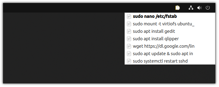 Qlipper clipboard manager in Linux