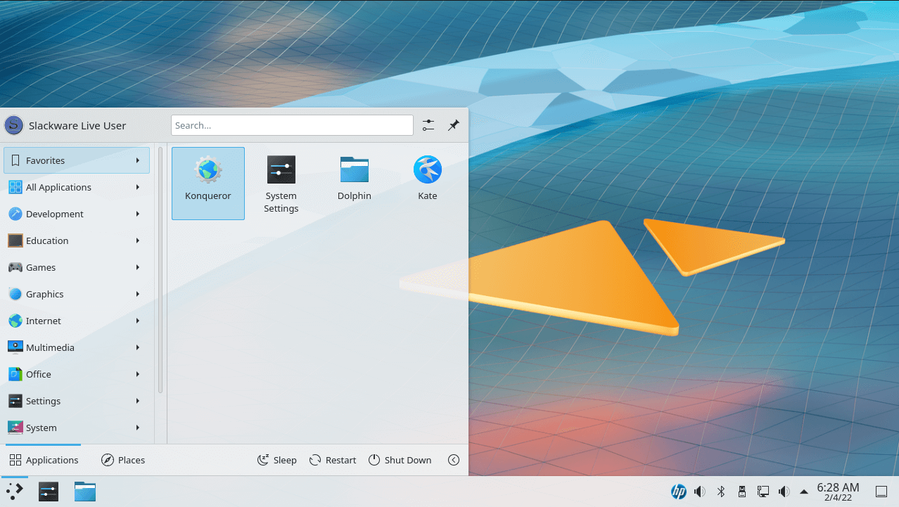slackware with kde screenshot