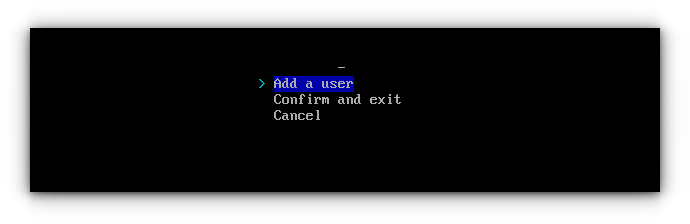 Select Add a user option in user settings.