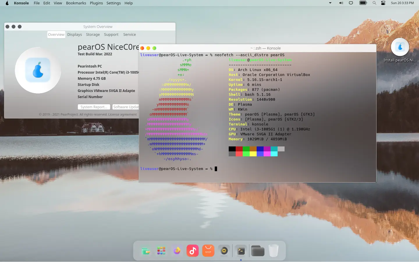 Pear OS screenshot