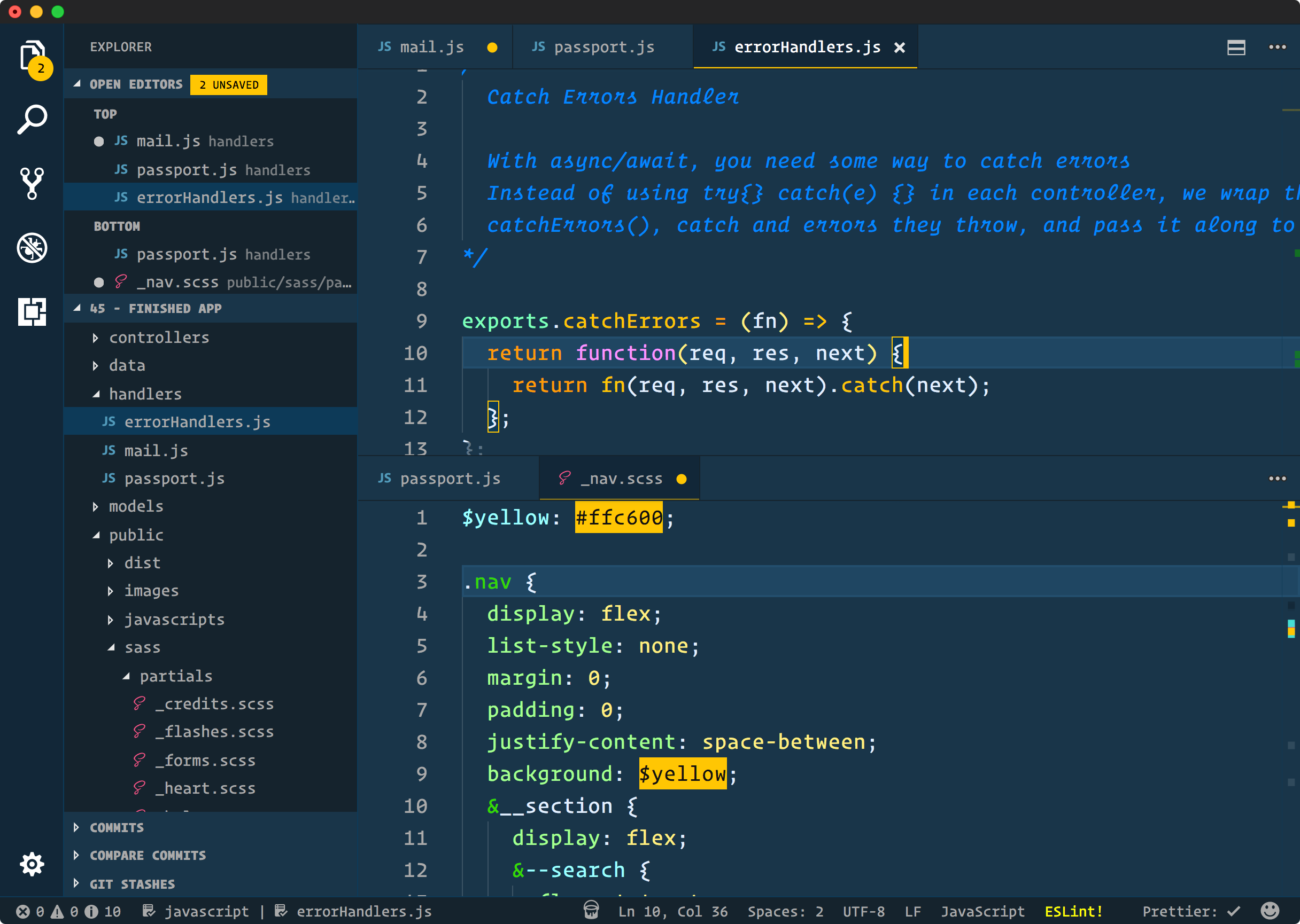 cobalt2 theme