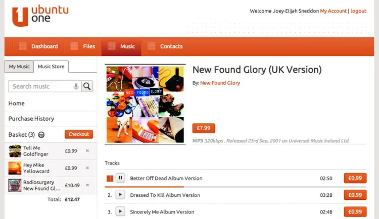 Ubuntu One Music store