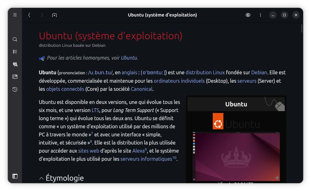 Current article appears in French language.
