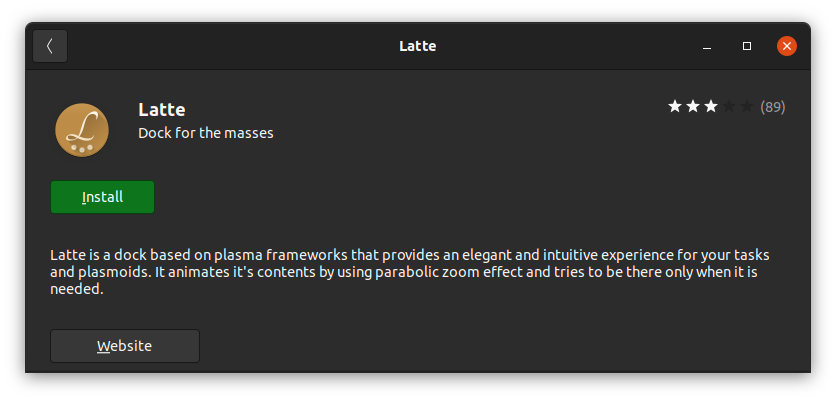 latte ubuntu software center