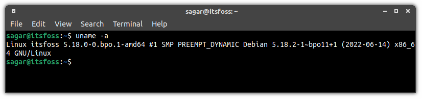 Linux kernel version in SpiralLinux