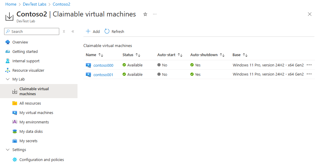 Screenshot that shows the lab VM creation status page.