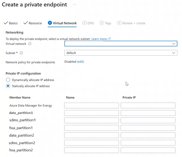 Screenshot that shows static IP with new data partition.