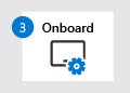 Diagram of migration phase 3: onboard devices to Microsoft Defender for Endpoint.