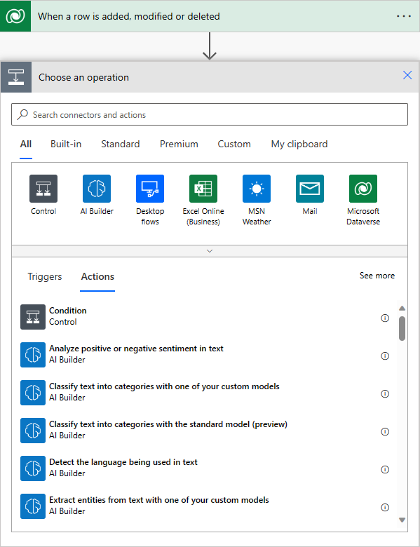 Search and add Perform an unbound action Search and add Perform an unbound action