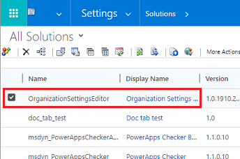 Open organizationsettingseditor-solution Open organizationsettingseditor-solution.
