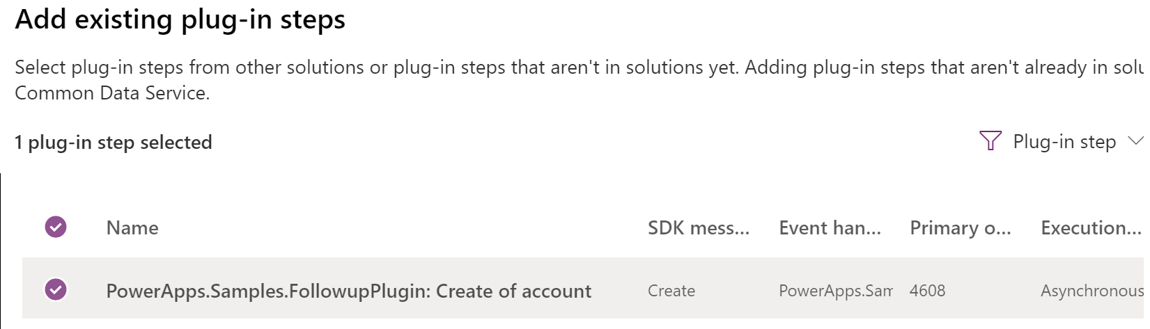 Add a step to a solution Add a step to a solution.