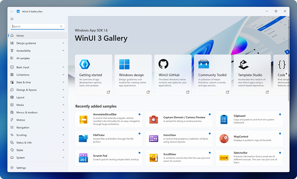 Header image for WinUI 3 Gallery