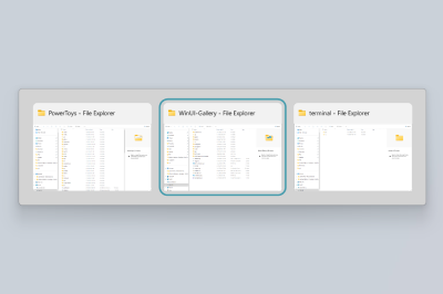 Window Hopper preview showing windows from the focused app