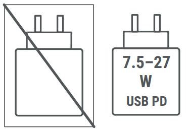 Charger that delivers between 7.5-27 Watts