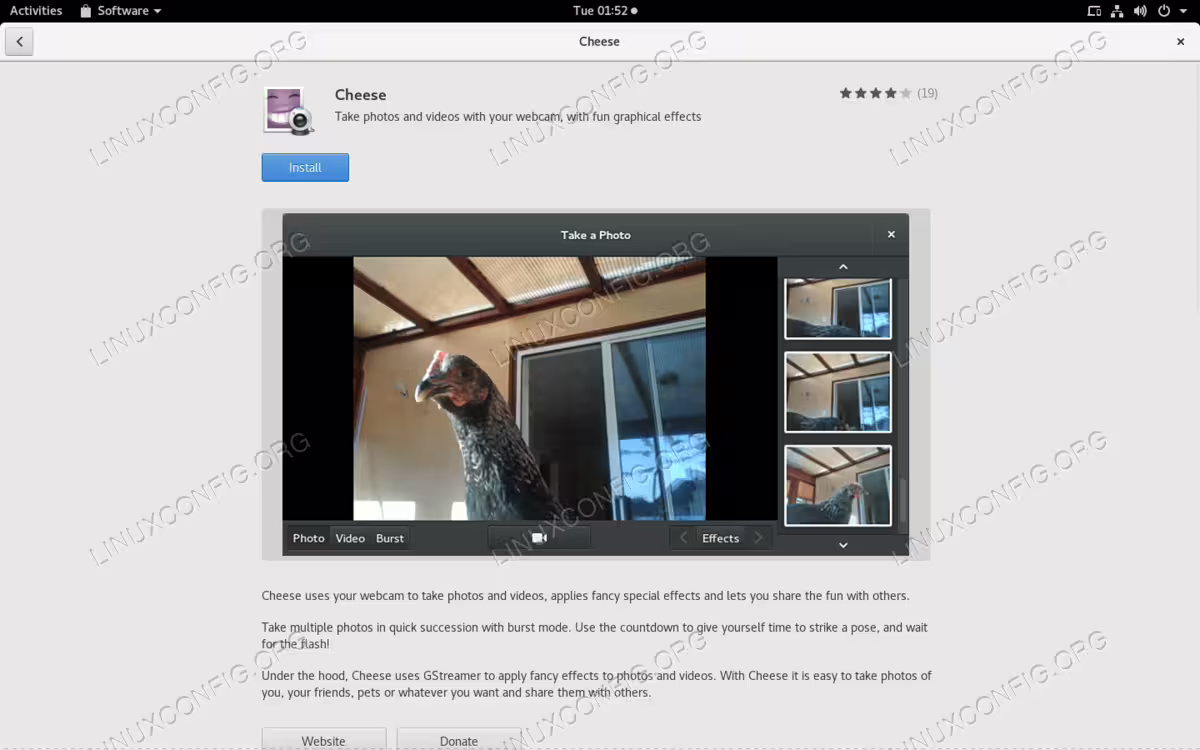 Another way to install application is by using the Software GUI. Just point and click.