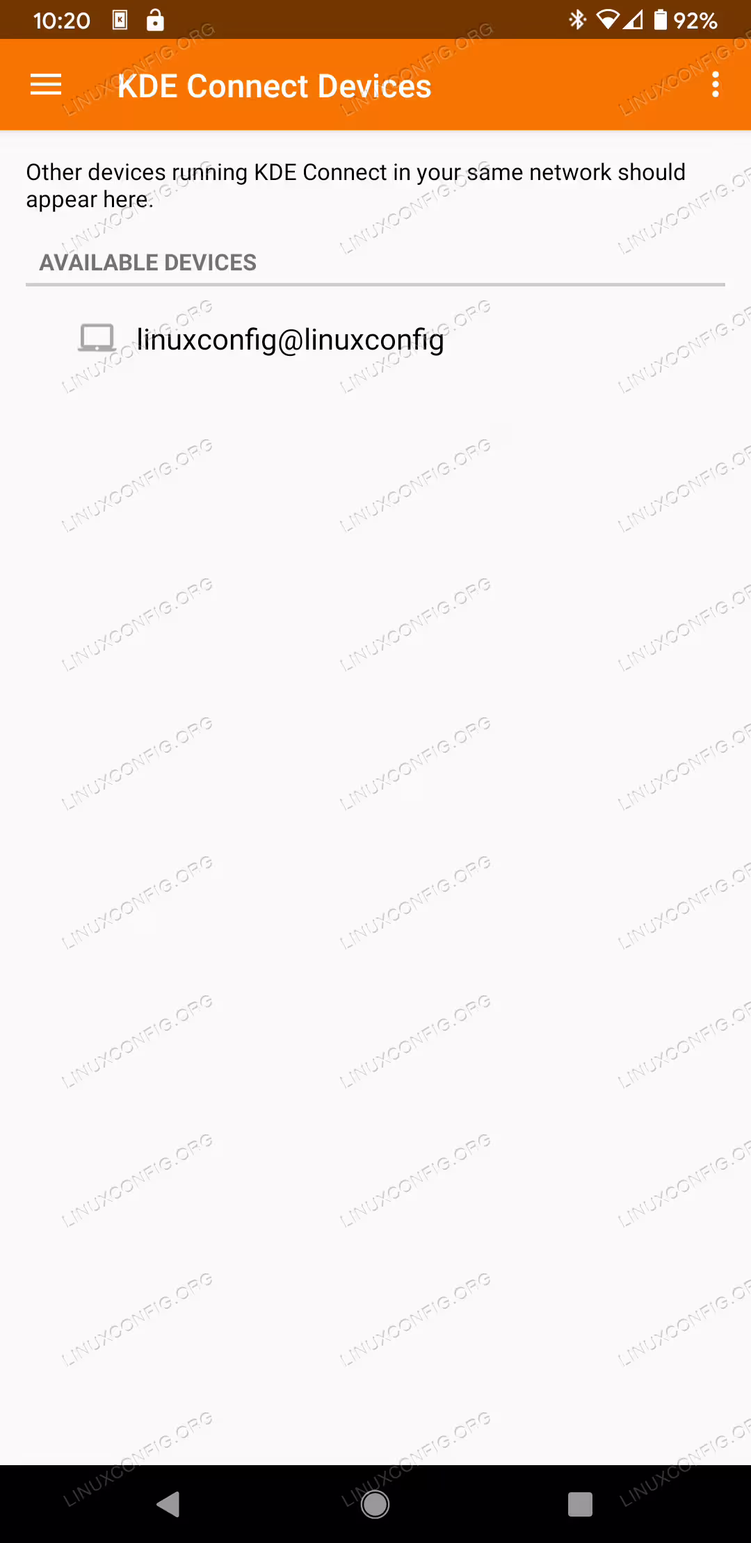 On your Android device you should see your KDE desktop available for pairing.