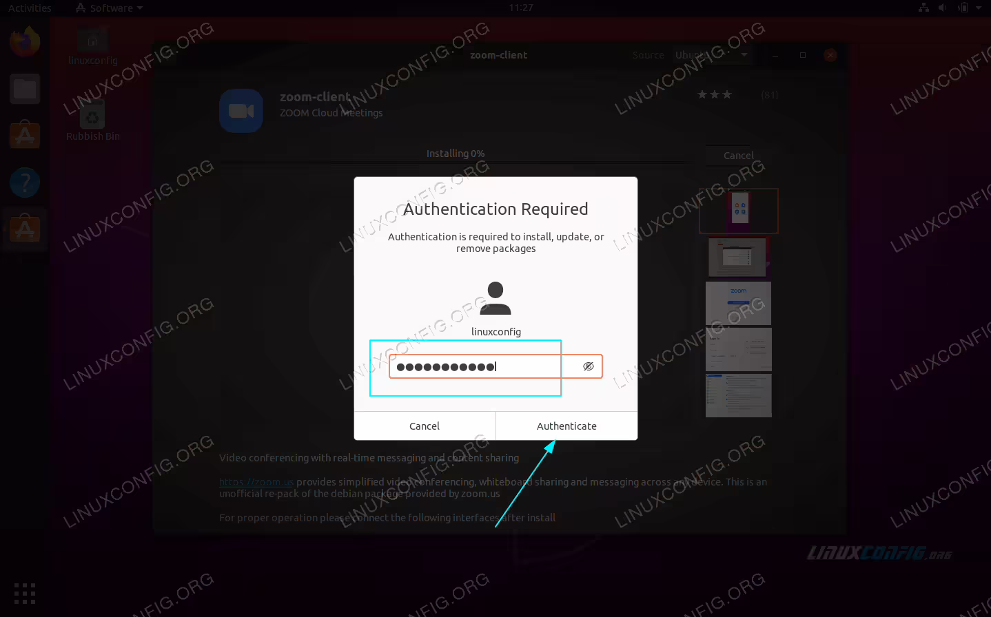 Enter your username and password