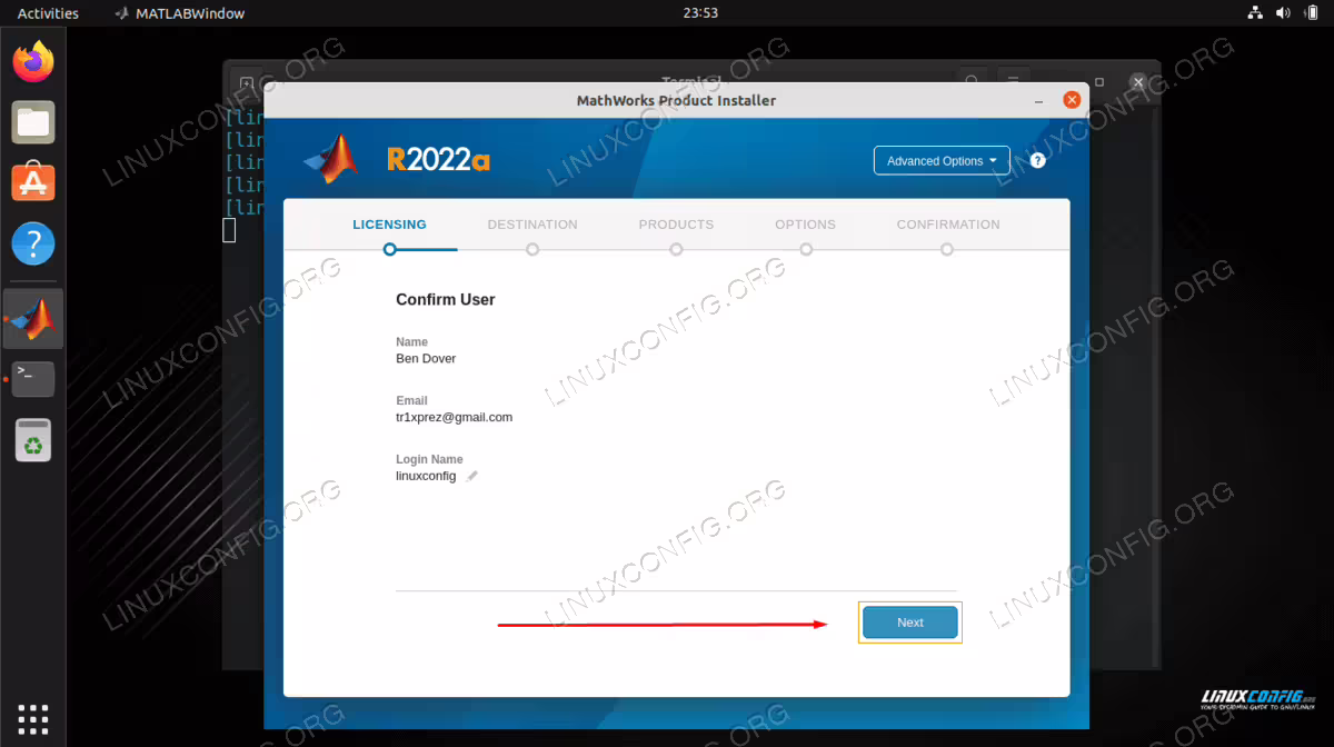 Confirm user and email