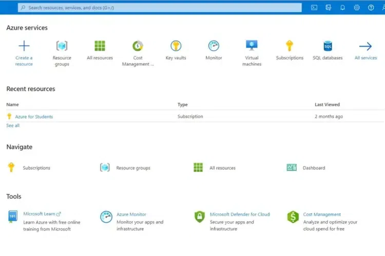 Azure Console